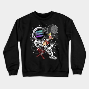 Retirement Plan Astronaut Solana SOL Coin To The Moon Crypto Token Cryptocurrency Blockchain Wallet Birthday Gift For Men Women Kids Crewneck Sweatshirt